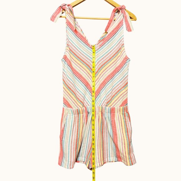 4OUR DREAMERS Striped 80s Kidcore Romper Size Small White Pink Everyday Playsuit - Picture 9 of 10
